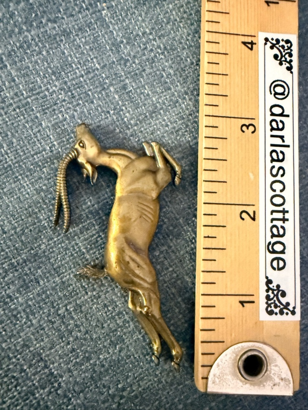Signed JJ (Jonette Jewelry) Antelope Gazelle Brooch Pin - Picture 5 of 5